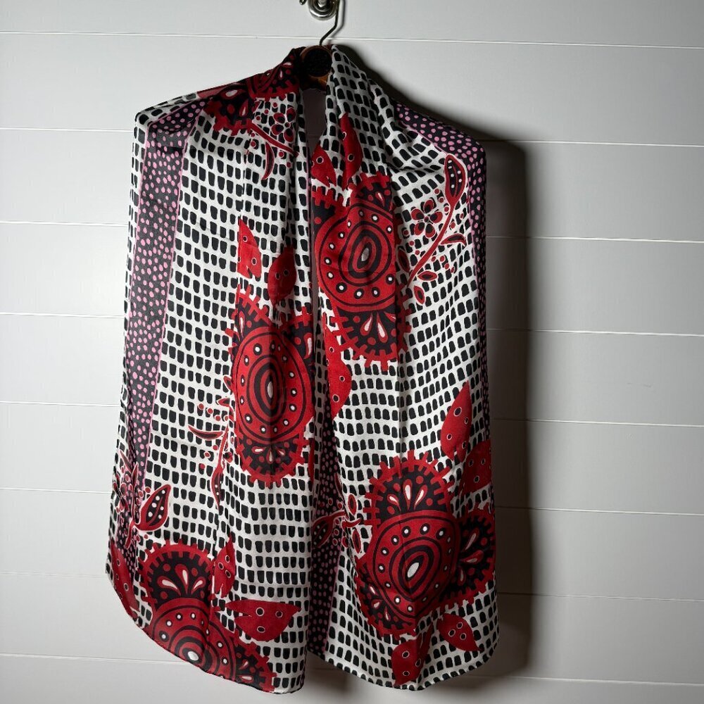 Carolyn Donnelly "The Edit" Scarf, Red, Black, Pink
